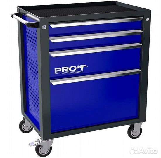 Тележка инструментальная тзи-4Pro 4 полки синяя