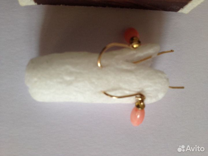 Коралловые серьги