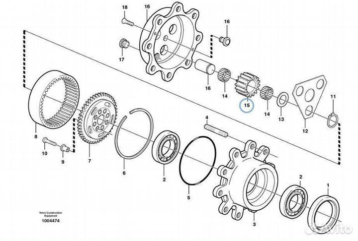 75309.5 Шестерня сателлит бортового редуктора