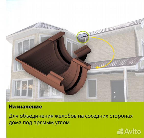 Угол желоба 90 Альта-Профиль 