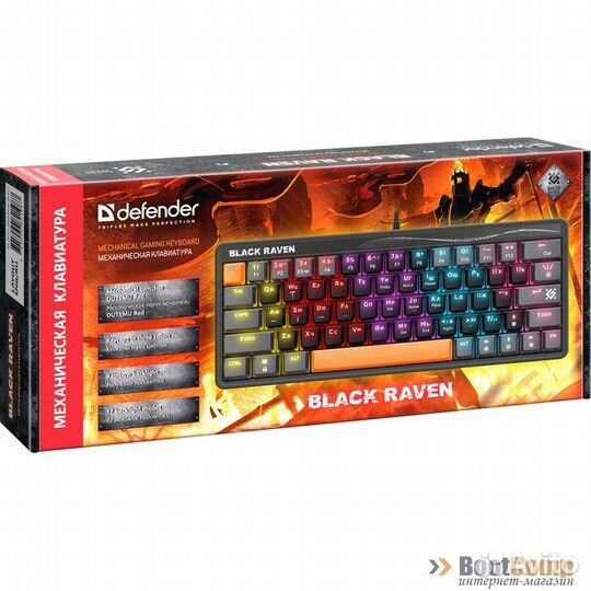 Клавиатура проводная Defender raven GK-417 черный