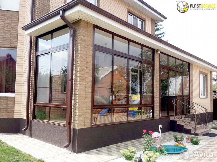 Пластиковые окна Rehau, остекление террас, беседок