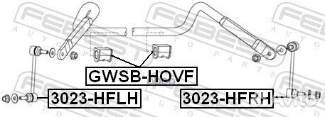 Тяга пер.стабил.прав.great wall hover/safe F1 2