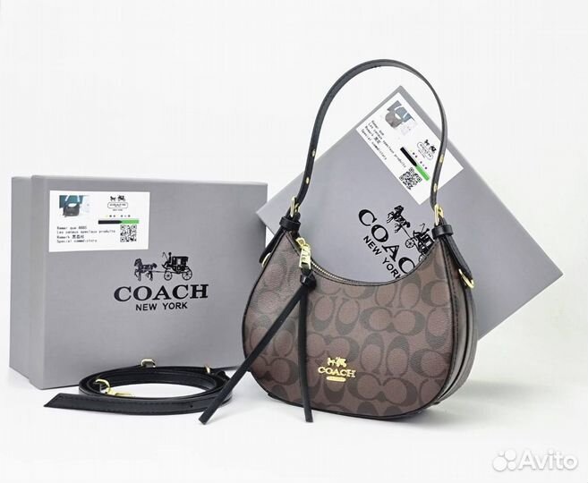 Новая женская сумка Coach коричневая