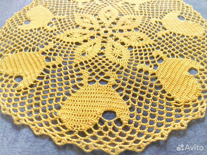 Салфетка Пасхальная. Вязаная крючком салфетка
