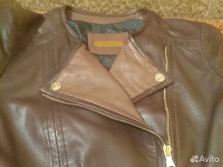 Кожанная косуха Massimo Dutti