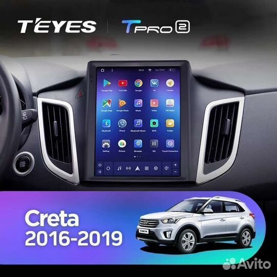 Магнитола teyes hyundai creta крета тесла