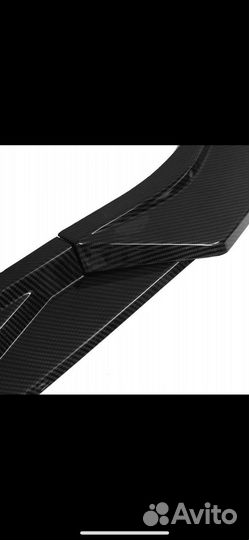 Сплитер на передний бампер на Hyundai Sonata