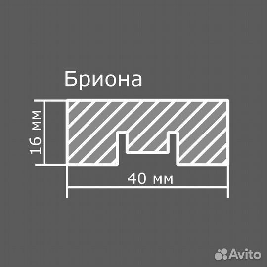 Интерьерные рейки Бриона Black Edition