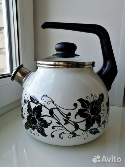 Чайник эмалированный со свистком vitross