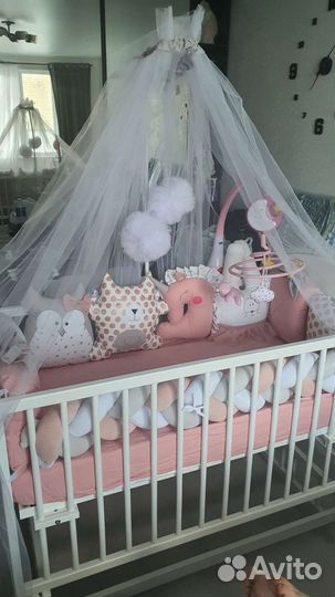 Балдахин в кроватку с держателем