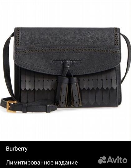 Сумка burberry Macken Fringe Leather Crossbody Bag