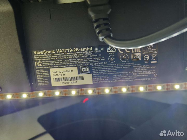 Монитор ViewSonic VA2719-2K-smhd 27