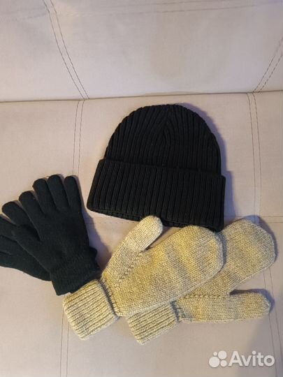 Шапка, варежки, перчатки женские