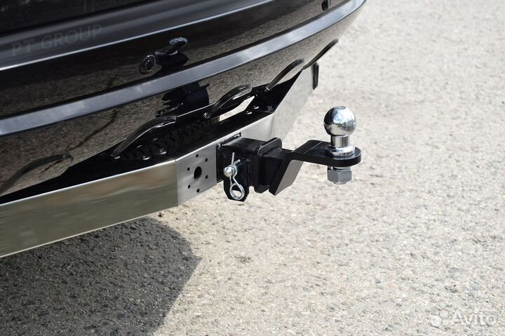 Фаркоп под квадрат Haval H5 с Нерж. накладкой