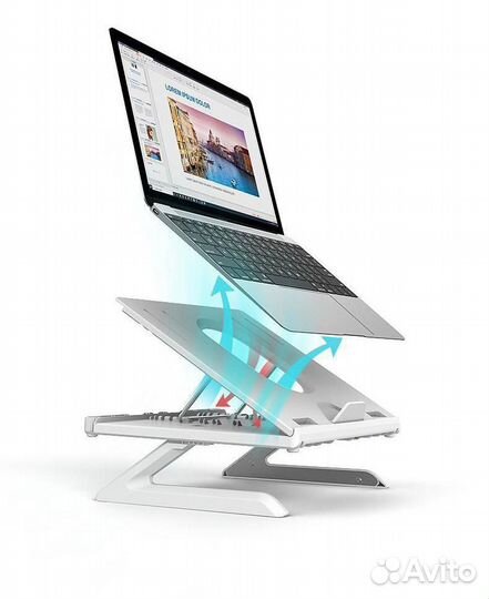 Подставка под ноутбук С держателем для смартфонов