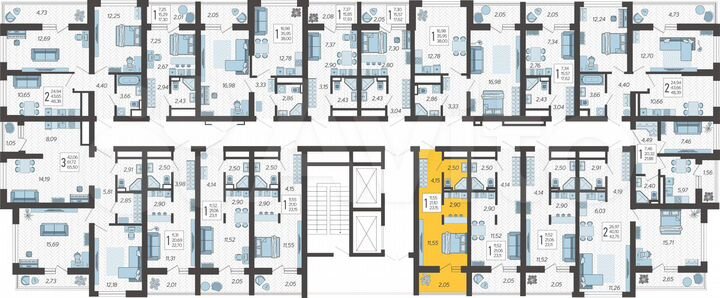 Квартира-студия, 23,2 м², 8/19 эт.