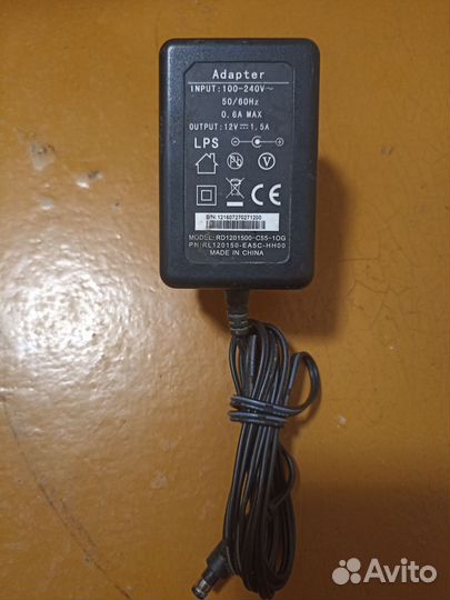 Адаптер блок питания 12v 1.5 А