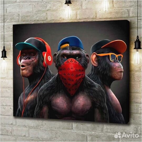 Брутальная картина на холсте 