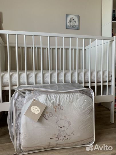 Детская кроватка IKEA smagora с матрасом