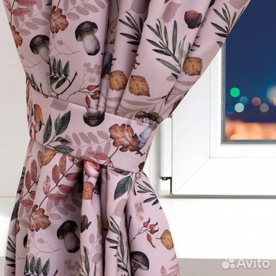 Комплект штор для кухни с подхватами Этель Nature