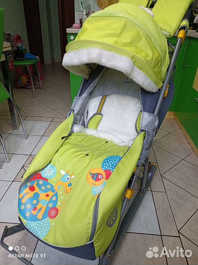 Санки коляска Ника 7 2 салат.цвет. Доставка