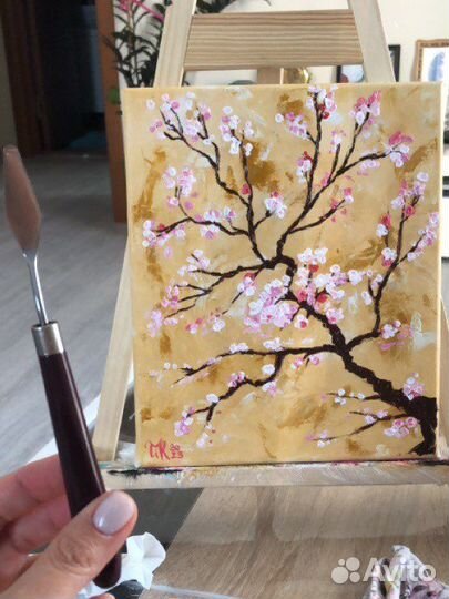 Картина акрилом Сакура
