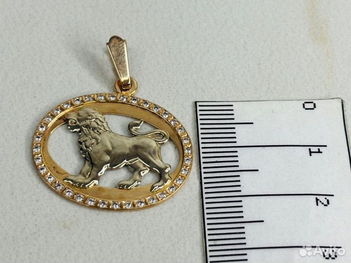 Золотая подвеска леввес: 2,61 гр