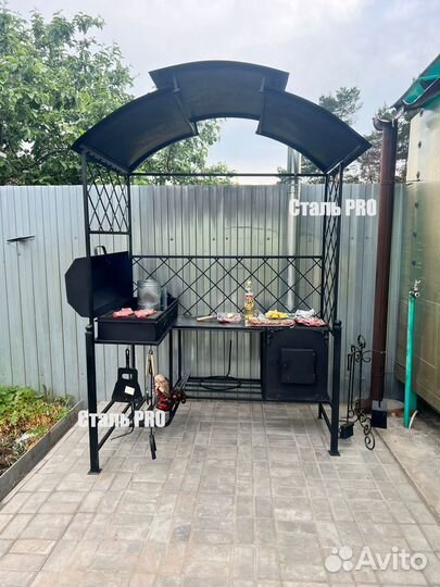 Мангал с крышей