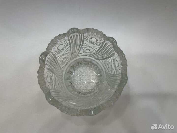 Вазочка, конфетница хрусталь 60-е годы СССР