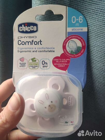 Соска пустышка chicco 0-6мес и 12мес