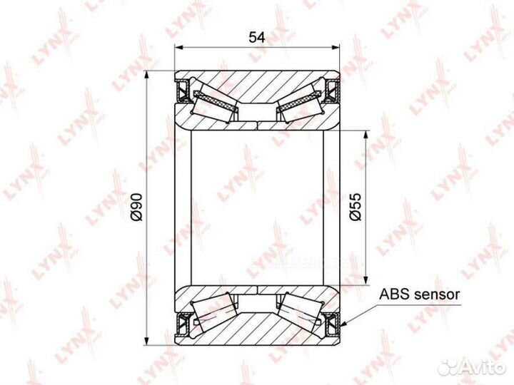 Lynxauto WB-1290 Комплект подшипника ступицы колес