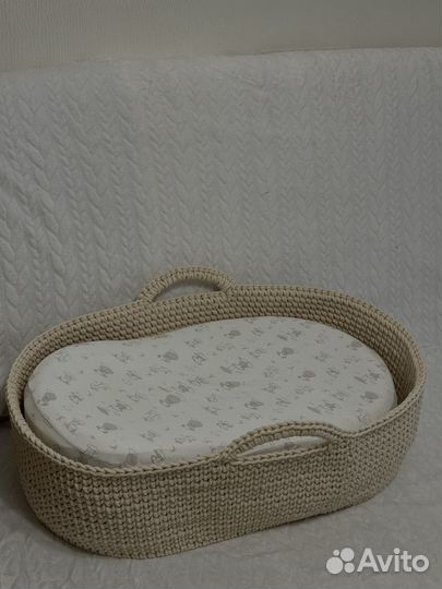 Детская люлька колыбель плетеная