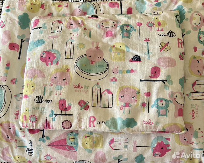 Одеяло и подушка с постельным для малыша