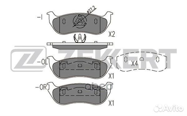 Колодки торм. диск. задн. Ford USA Explorer II