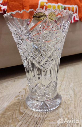 Хрустальная ваза Чехословакия Богемия