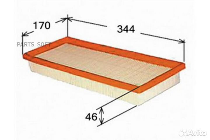Azumi A23501 Фильтр воздушный mitsubishi/volvo car