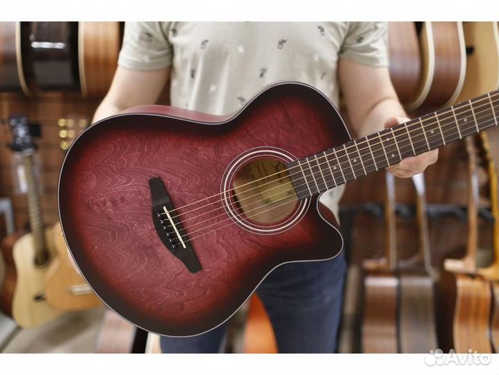 Shinobi B-1/RD акустическая гитара красный санберс