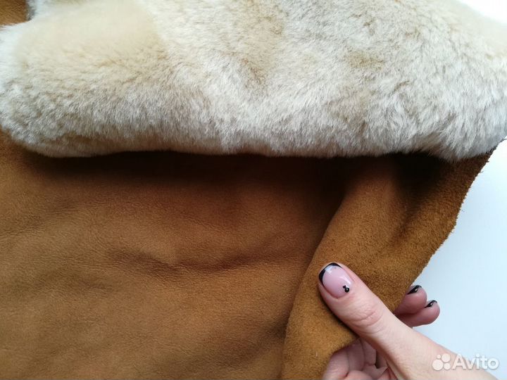 Дубленочный материал, овчина дабл-фейс