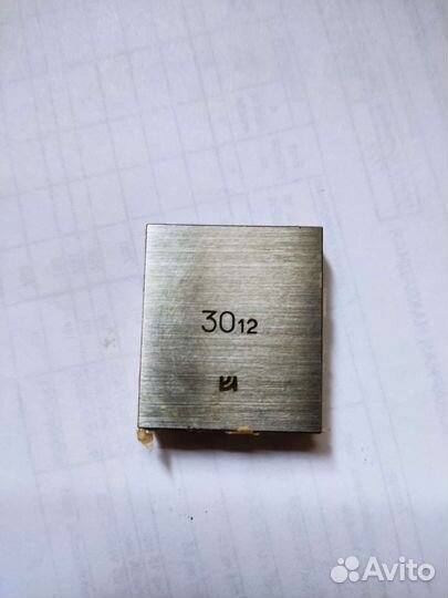 Концевая стальная мера длины N 30,12