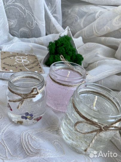 Свечи прозрачные из гелевого воска