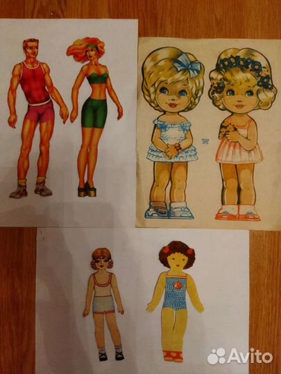 Куклы бумажные с одеждой