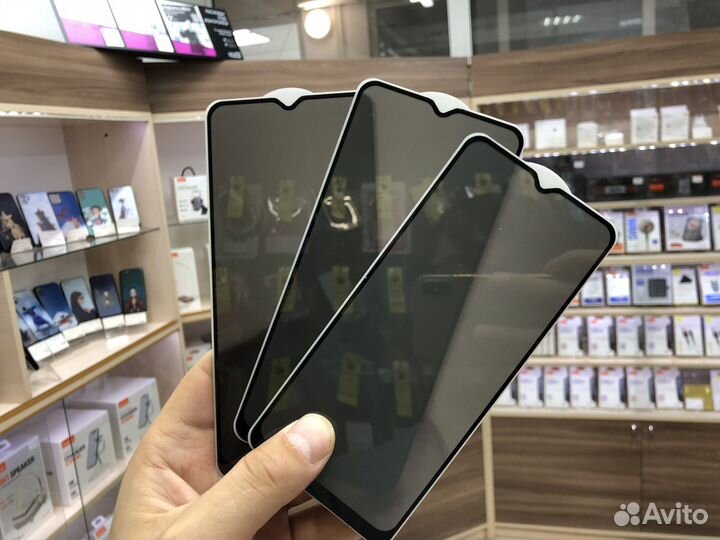 Защитное стекло антишпион на Xiaomi Redmi 9A