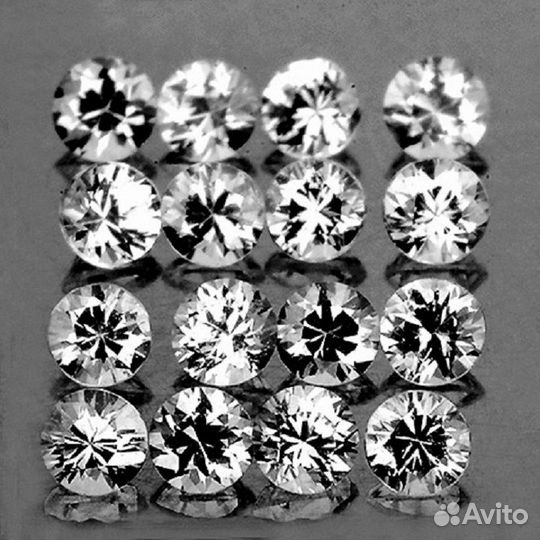 Циркон натуральный 1,50Ct 2,5мм 16шт VVS Камбоджа