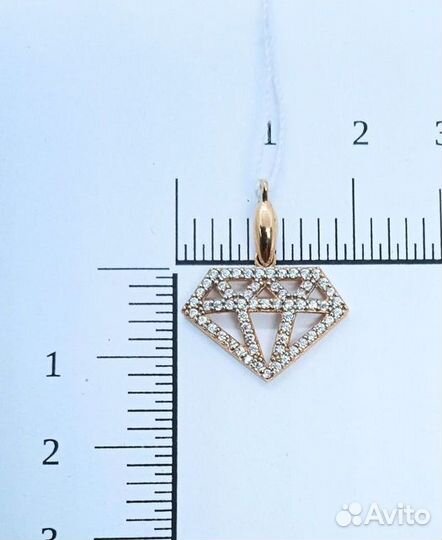 Подвеска с синтетическим камнем Золото