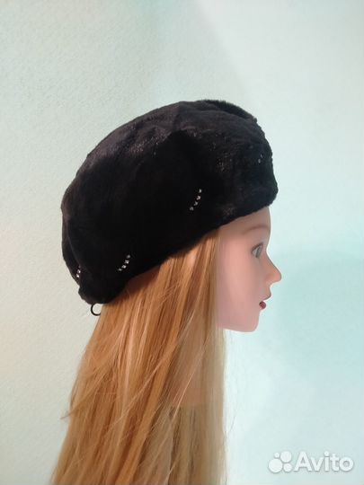 Берет из стриженой норки