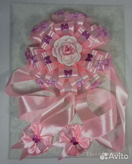 Бант на выписку из роддома новорожденной девочки