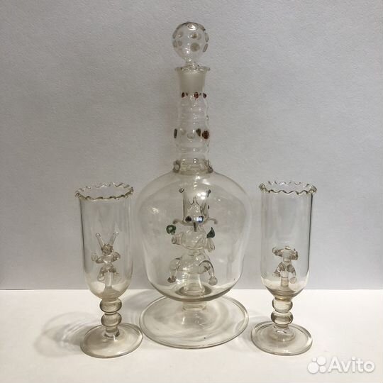 Графин штоф с чертиком