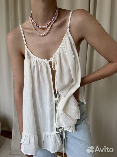 Винтажный топ из вискозы