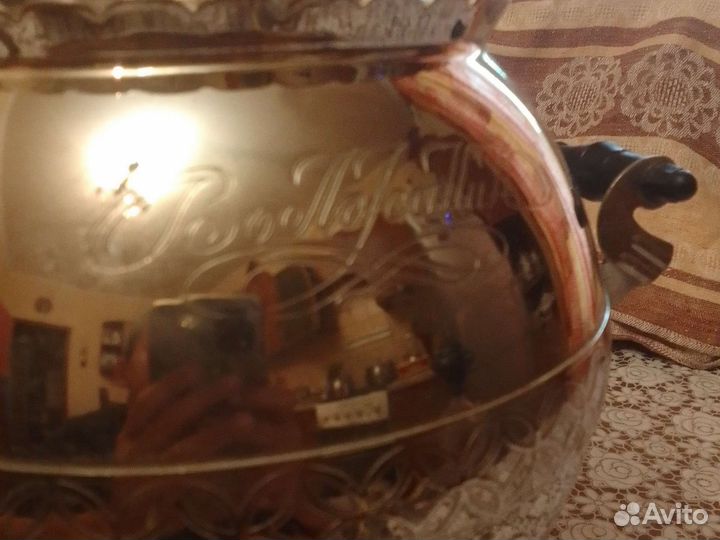 Очень красивый самовар с подносом